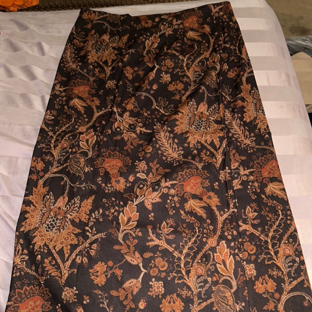Vintage Ladies Faux Suede Long Pencil Skirt
